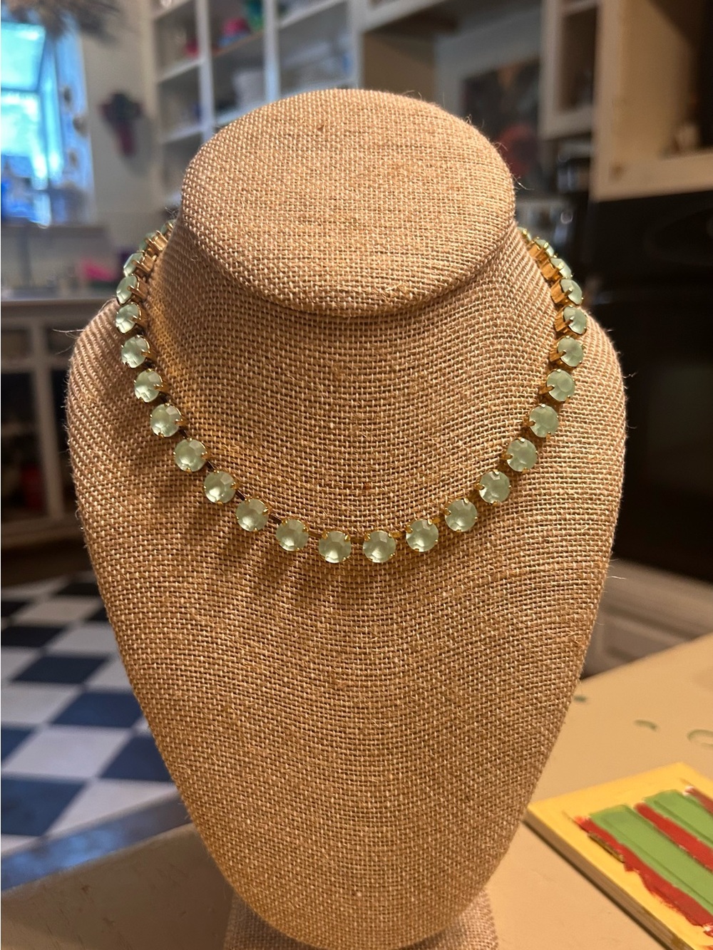 TOVA Oakland Aquamarine Matte necklace